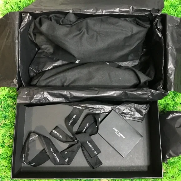 NIB Saint Laurent T Strap Thong Suede and Cork Sandals - Size 37 - Picture 10 of 11